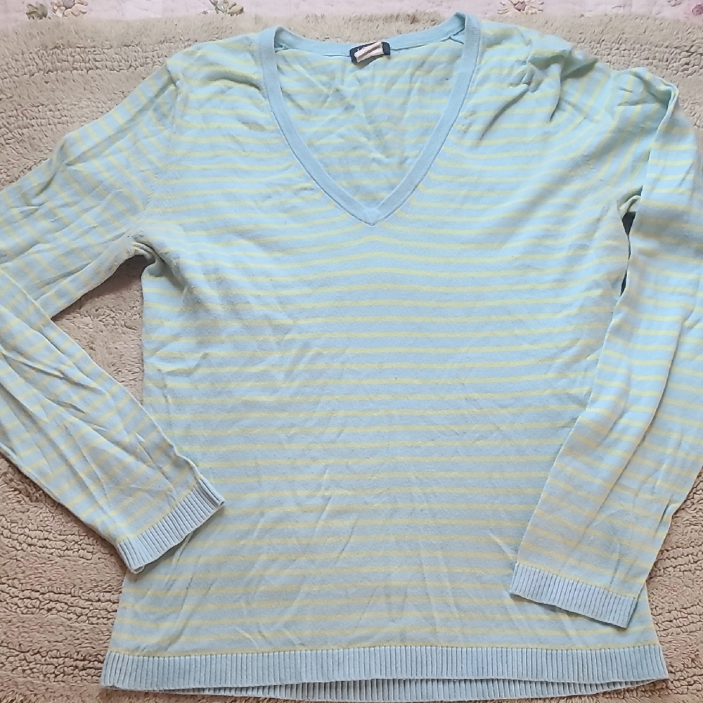 Striped V-Neck Sweater